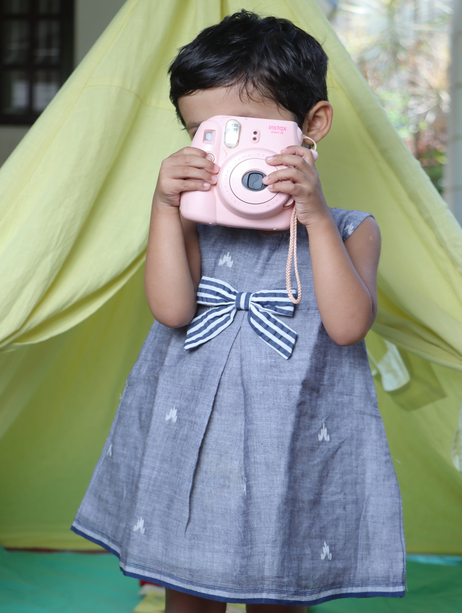 Jamdani frocks for Kids, soft natural fabric. Organic and sustainable